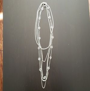 Silver multi-strand nechlace